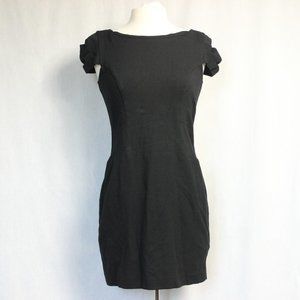 Cynthia Steffe Black Cap Sleeve Sheath Dress 8